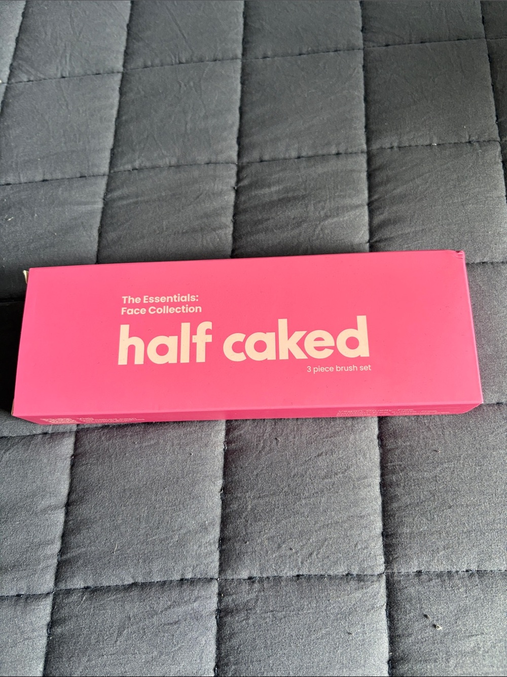 NWT half caked The Essentials: Face Collection Pink 3-Piece Brush Set never used